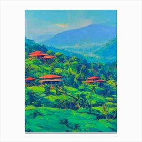 Bwindi Impenetrable National Park Uganda Blue Oil Painting 1  Canvas Print