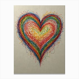 Rainbow Heart 10 Canvas Print