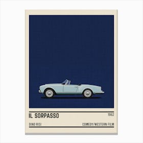 Il Sorpasso Movie Car Canvas Print