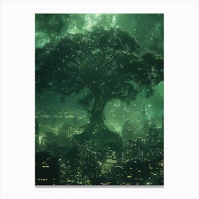 Whimsical Tree In The City 11 Canvas Print