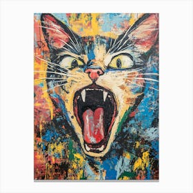 Screaming Cat 9 Canvas Print