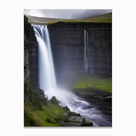 High Force Waterfall, United Kingdom Realistic Photograph (2) Canvas Print