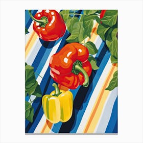 Bell Peppers Summer Illustration 2 Canvas Print