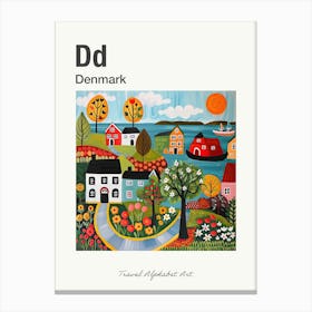 Kids Travel Alphabet  Denmark 2 Canvas Print