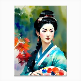 Geisha Painting 2 Canvas Print