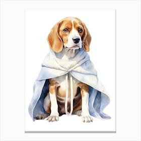 Beagle Dog As A Jedi 1 Canvas Print