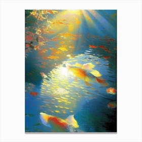 Goshiki Koi Fish Monet Style Classic Painting Canvas Print