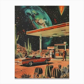 Desert Gas Station Canvas Print