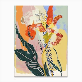 Colourful Flower Illustration Snapdragon 3 Canvas Print