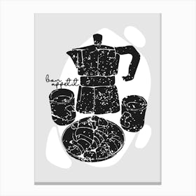 Coffee And Croissants Canvas Print