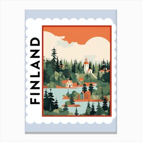 Finland 3 Travel Stamp Poster Canvas Print