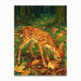 Fawn Illustration 7 Canvas Print