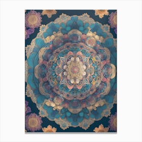 Bohemian Painting Inspired Kaleidoscope of Colors Series - 3 Canvas Print