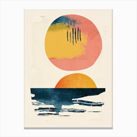 Radiant Retro Forms Mid Century Style Canvas Print