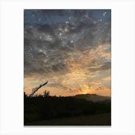 Sunset In The Countryside Canvas Print