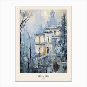 Winter City Park Poster Villa Ada Rome Canvas Print