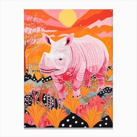 Rhino In The Wild 1 Canvas Print