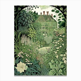 Hidcote Manor Garden, United Kingdom Vintage Botanical Canvas Print