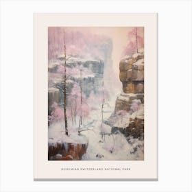 Dreamy Winter National Park Poster  Bohemian Switzerland National Park 1 Canvas Print