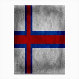 Faroe Islands Flag Texture Canvas Print