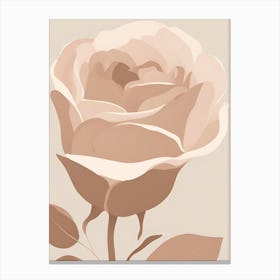 Beige Rose Canvas Print