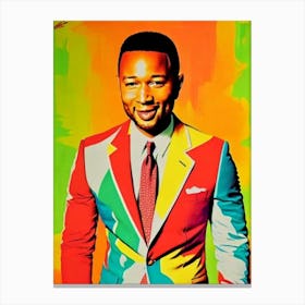 John Legend Colourful Pop Art Canvas Print