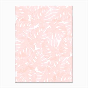 Monstera Peach Blossom Canvas Print