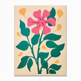 Cut Out Style Flower Art Honeysuckle Canvas Print
