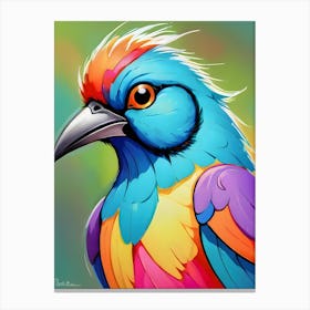 Colorful Bird-Reimagined 15 Canvas Print