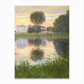 Sunset By The Lake Canvas Print