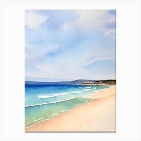 Tathra Beach, Australia Watercolour Canvas Print