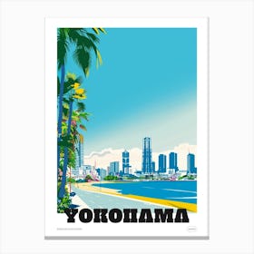 Yokohama Japan 4 Colourful Travel Poster Canvas Print