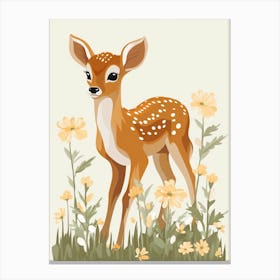 Baby Animal Illustration  Deer 4 Canvas Print