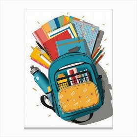 School Bag Canvas Print