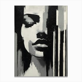 Black And White Painting 1 Canvas Print