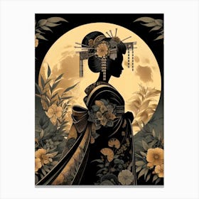 Creativel Geisha Illustration 188 Canvas Print