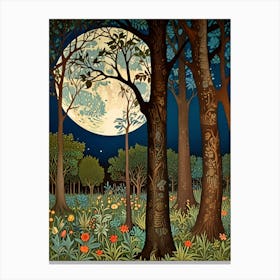 William Morris Moonlight In The Woods 78 Canvas Print