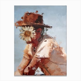 Cowboy Flower Canvas Print