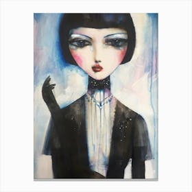 Girl with a Chocker Canvas Print