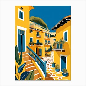 Summer In Positano Painting (254) Canvas Print