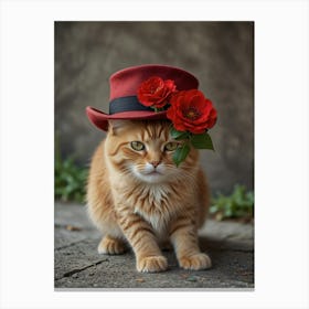 Cat In Hat 8 Canvas Print