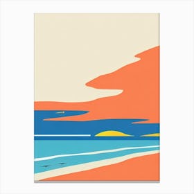 Mooloolaba Beach Australia Midcentury Canvas Print