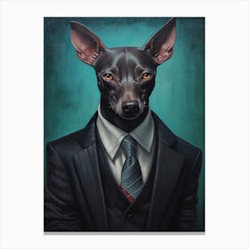 Gangster Dog Xoloitzcuintli Mexican Hairless Dog 2 Canvas Print
