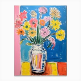 Flower Painting Fauvist Style Daisy 2 Canvas Print