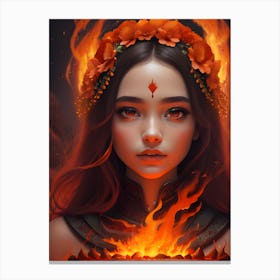 Flame Princess Canvas Print