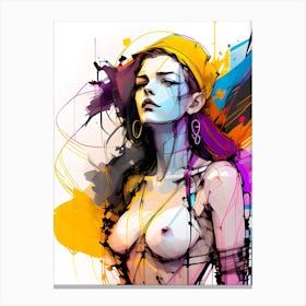 Abstract Topless Painting 4 Canvas Print