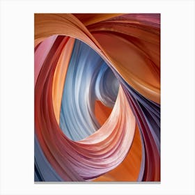 Abstract Symphony Embodied Through Fluid Wavy Curves Balancing Grace And Elegance With A Minimumi Canvas Print