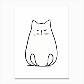 Cat Line Drawing Sketch 2 Canvas Print