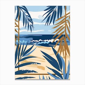 Tropical Beach Scene Canvas Print