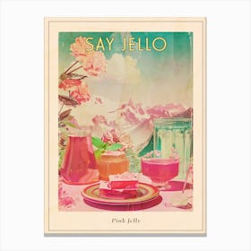 Pink Jelly Retro Collage 4 Poster Canvas Print